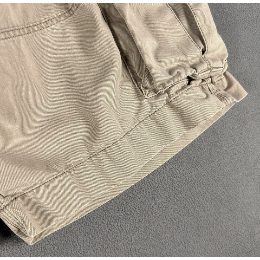 Polo Ralph Lauren Cargo Shorts Mens 38 Beige Khaki Baggy Distressed Logo Y2K - Picture 4 of 11